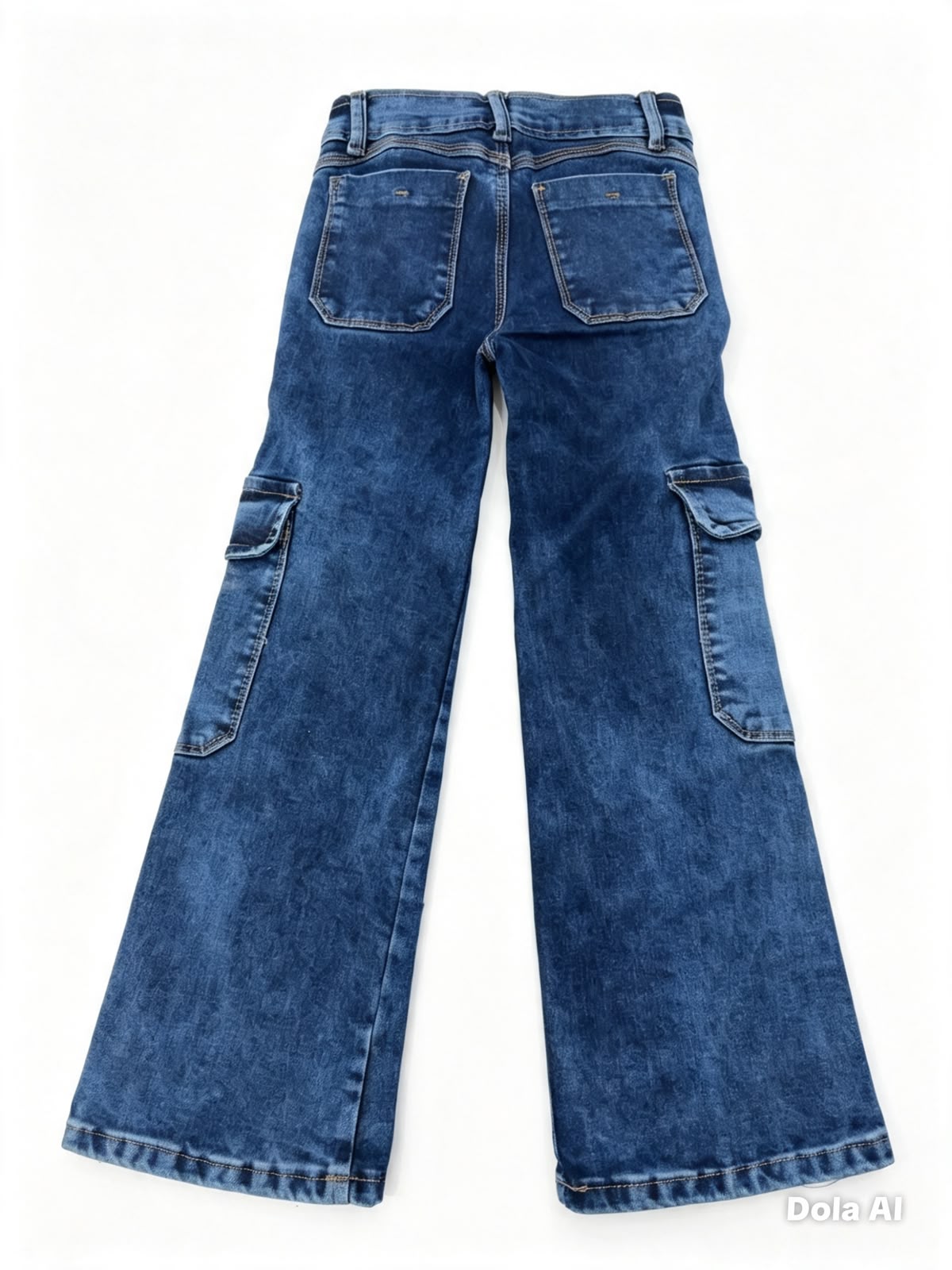 Pantalón niña cargo corte amplio