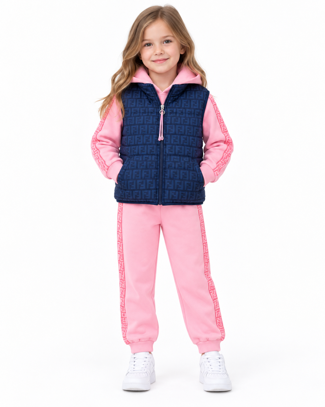 💗 Set niña 3 piezas Rosa & Azul Urban Chic