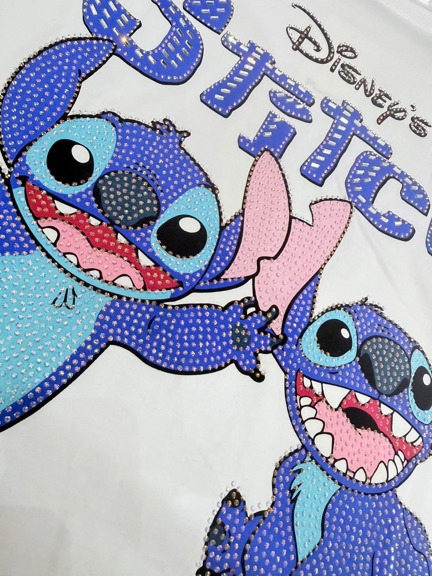 Blusa dama Stitch con pedrería