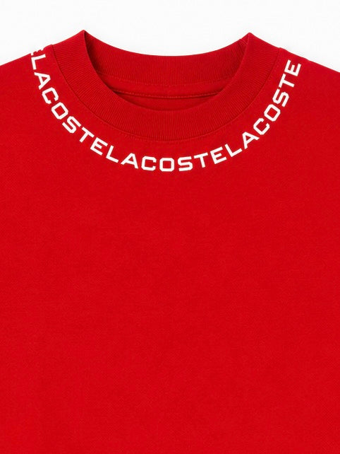 Playera Caballero chica redondo L@COST ROJO