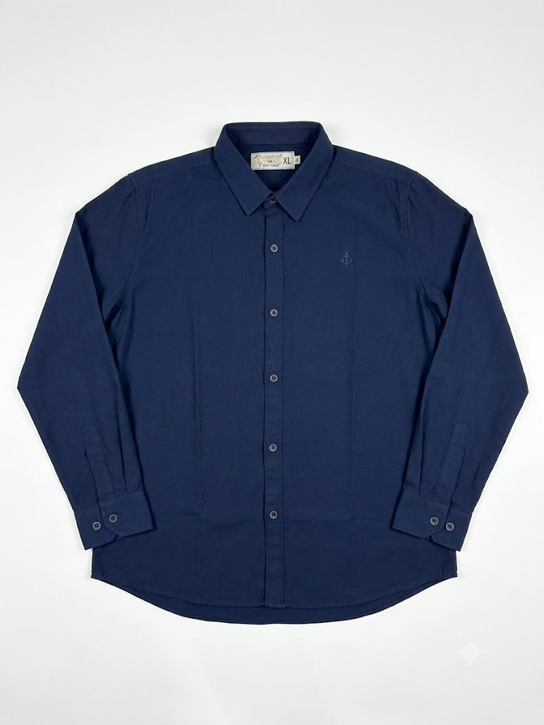 Camisa caballero XL Extra Grande ANCLA AZUL MARINO