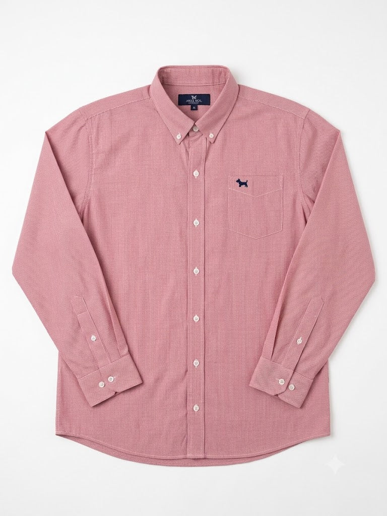 Camisa caballero XL Extra Grande Rosa CUADRITOS PERR@Ni