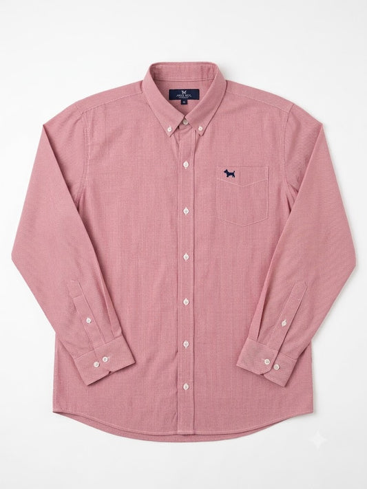 Camisa caballero XL Extra Grande PERR@ Ni mini cuadritos rosa