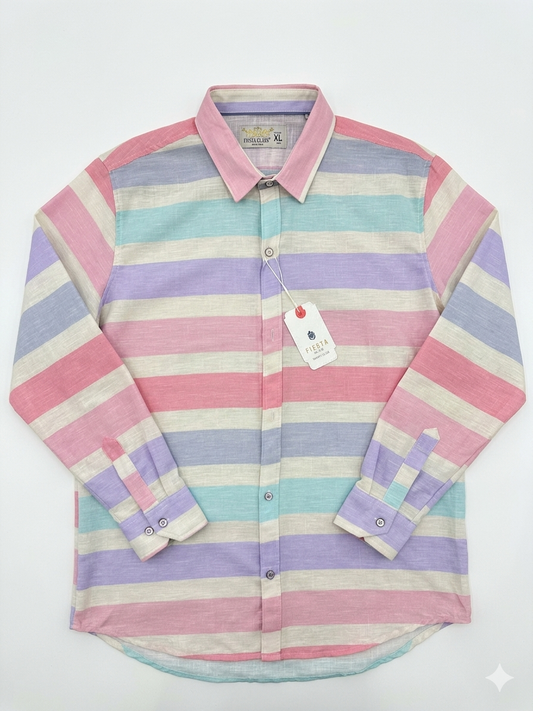 Camisa caballero XL Extra Grande FIR@ST Multicolores pastel