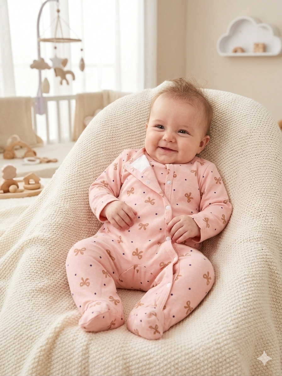Mameluco Moñitos Rosa 💕🎀 NIÑA MESES