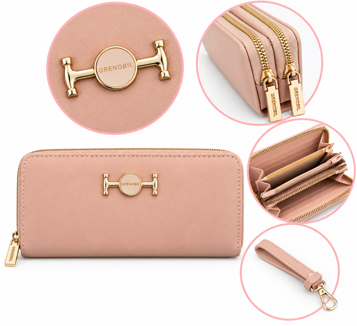 Cartera dama con doble cierre y amplio espacio ✨