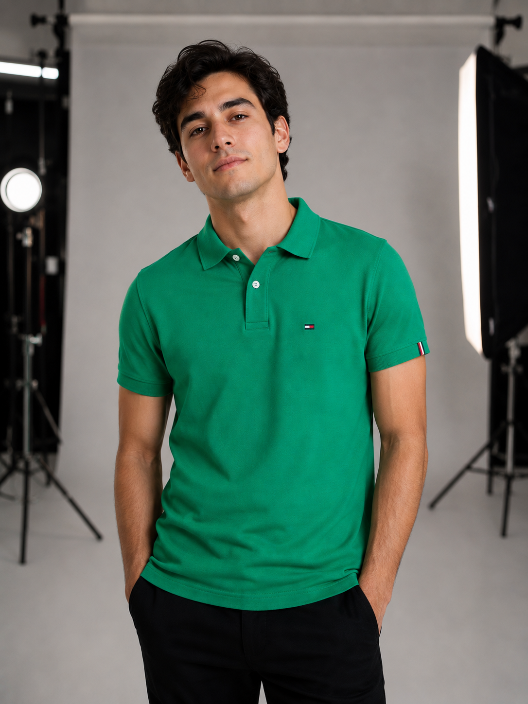 Playera Caballero chica polo T@MMY HILFIG@R verde