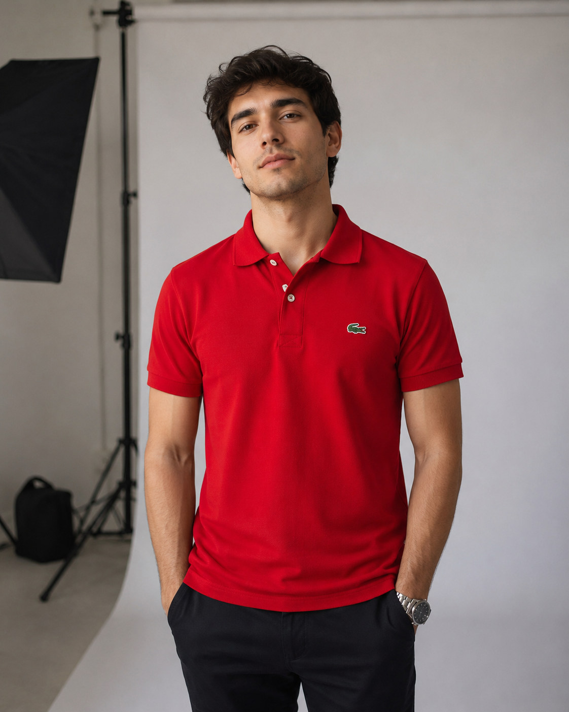 Playera Caballero chica polo L@UIS VUIT@N roja