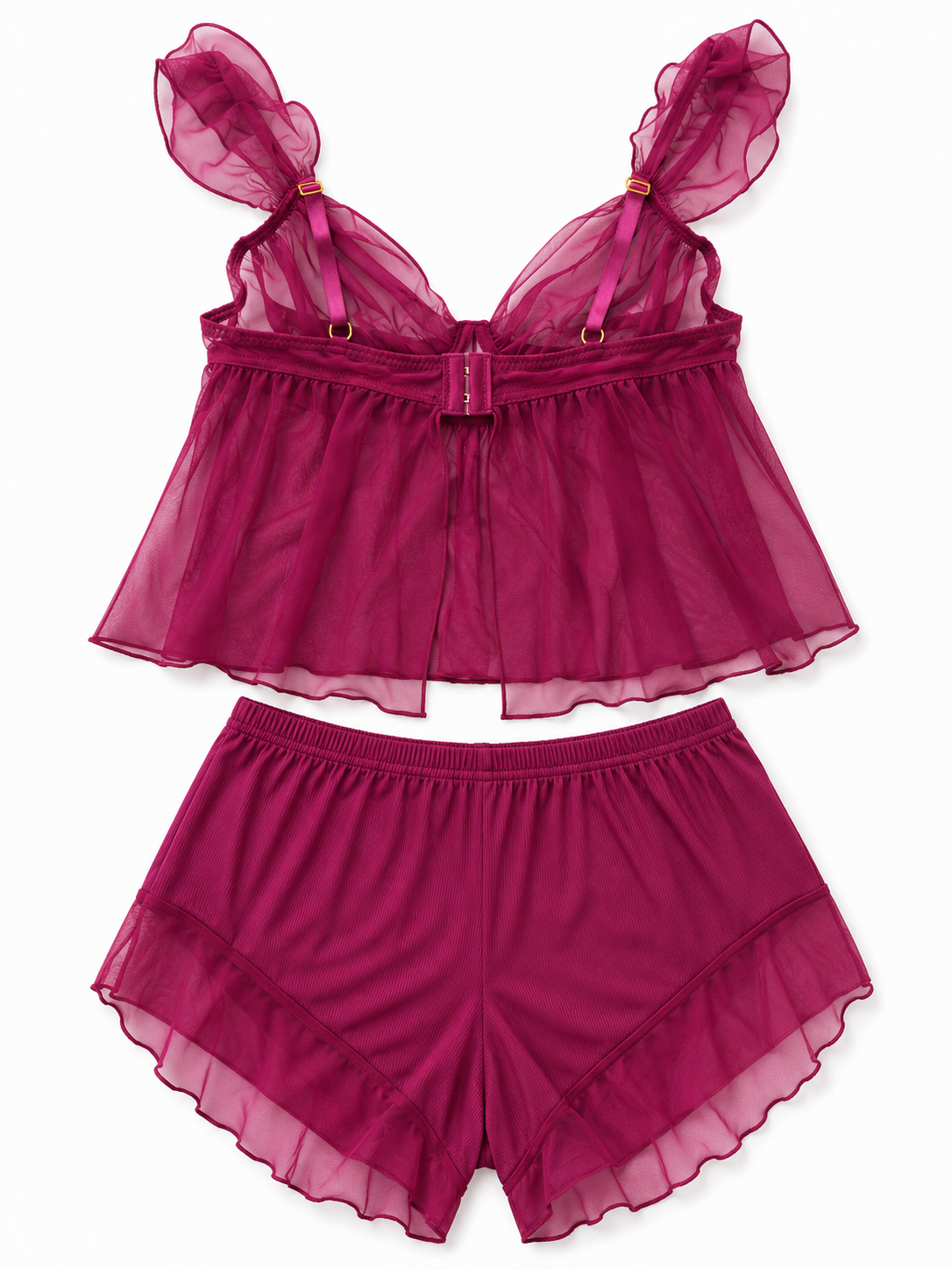 Pijama Dama con Encaje y Transparencias