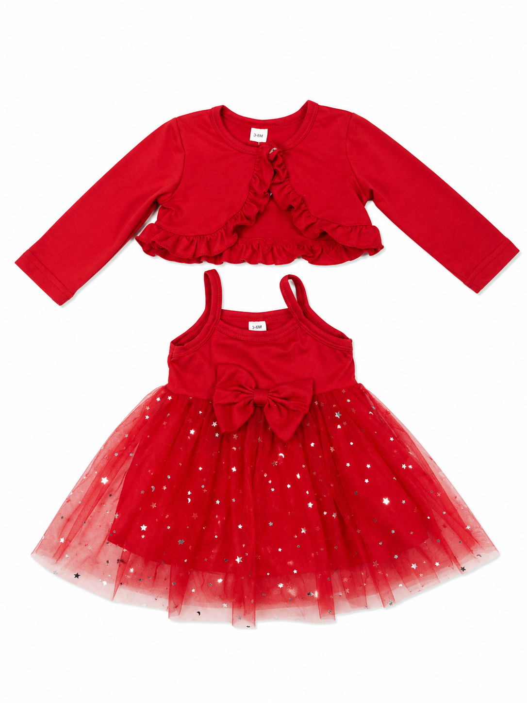 Vestido para Bebé con Bolero y Falda de Tul 💖 NIÑA MESES