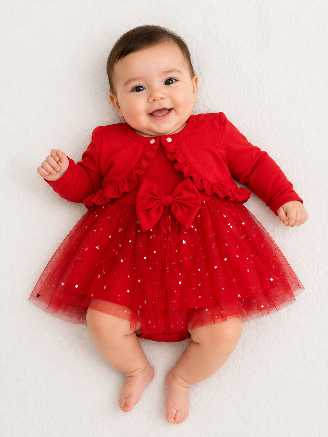 Vestido para Bebé con Bolero y Falda de Tul 💖 NIÑA MESES