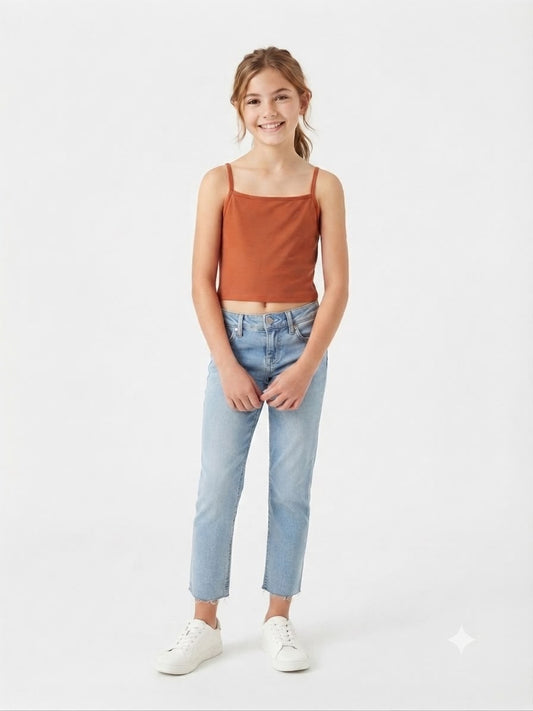 Blusa niña básica de tirantes