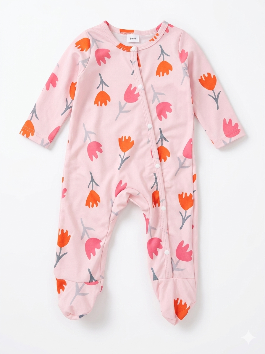 Mameluco para Bebé Flores Dulces 🌷💗 NIÑA MESES