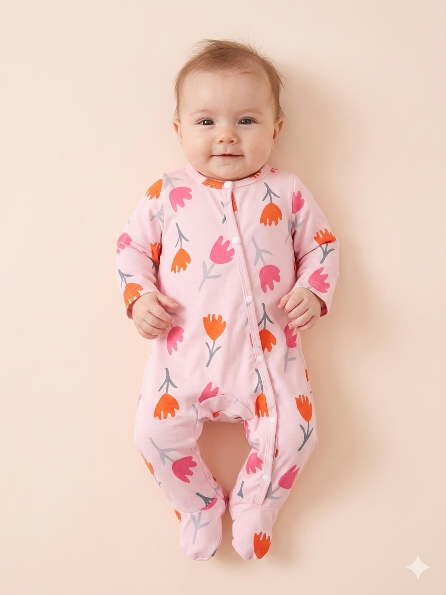 Mameluco para Bebé Flores Dulces 🌷💗 NIÑA MESES