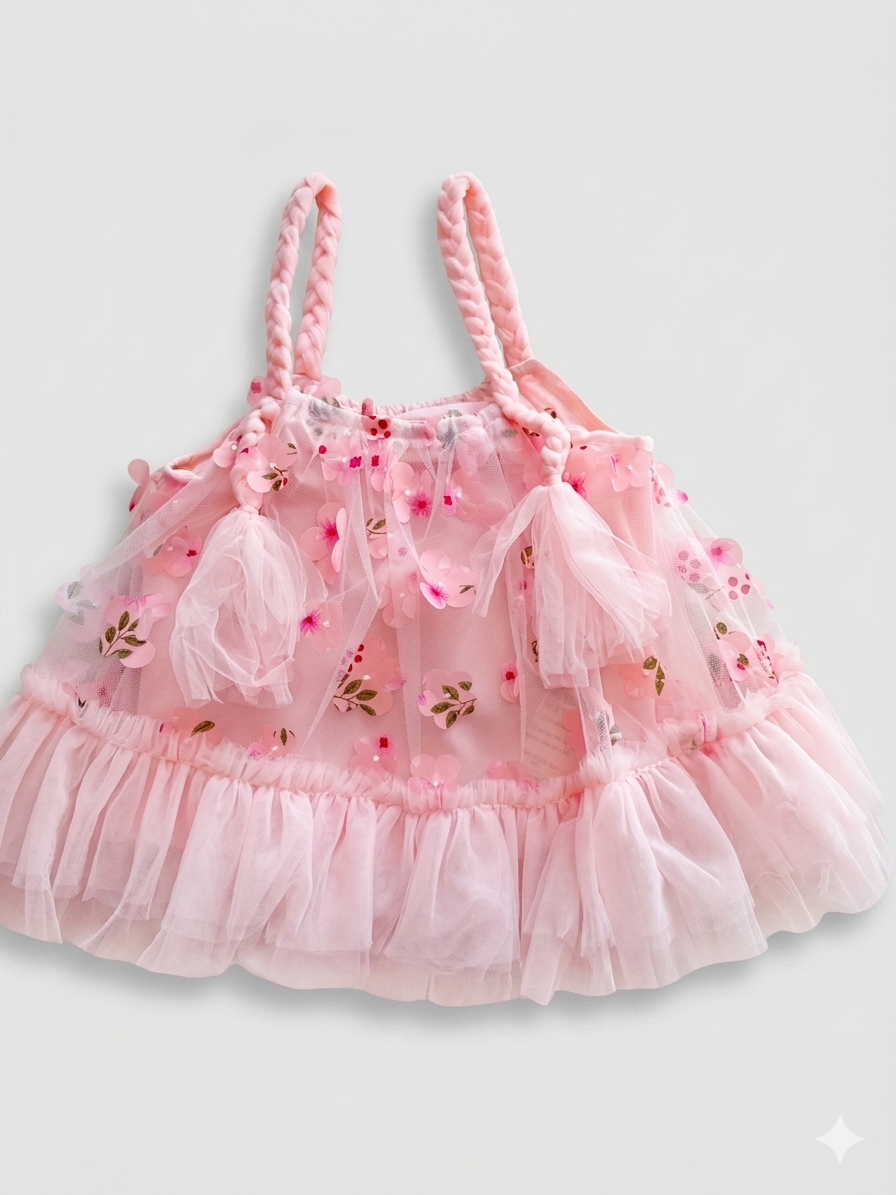 Vestido Infantil Jardín Encantado 🌸🎀 NIÑA MESES