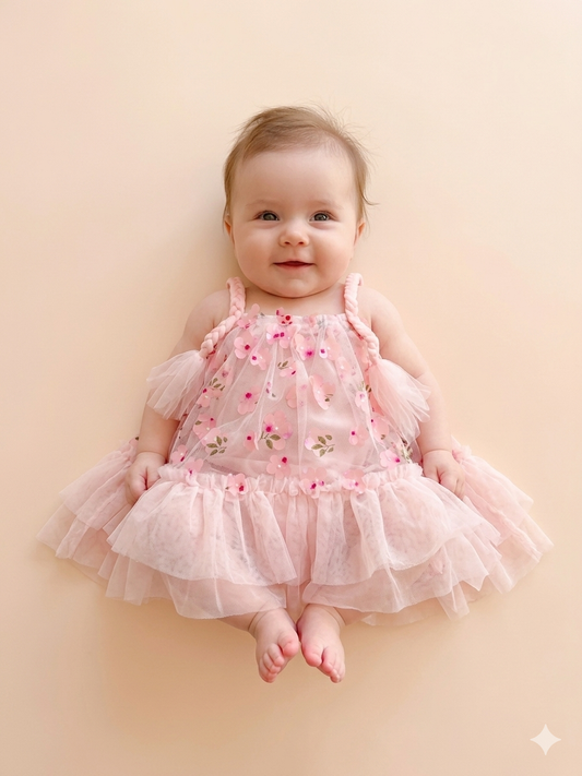 Vestido Infantil Jardín Encantado 🌸🎀 NIÑA MESES