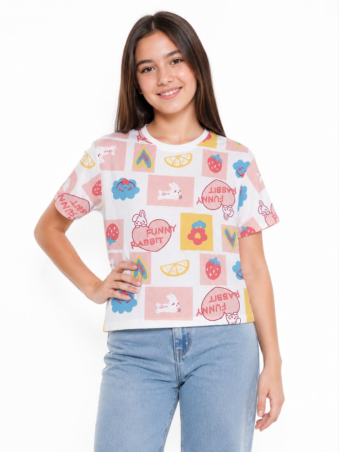 Blusa niña estampado funny rabbit