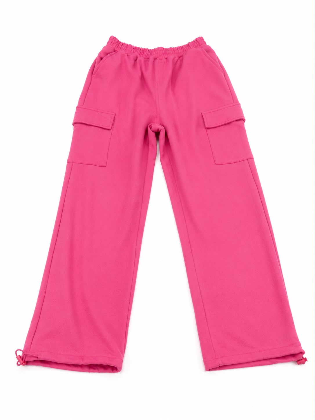 Set niña pantalón cargo color rosa y blusa amplia verde