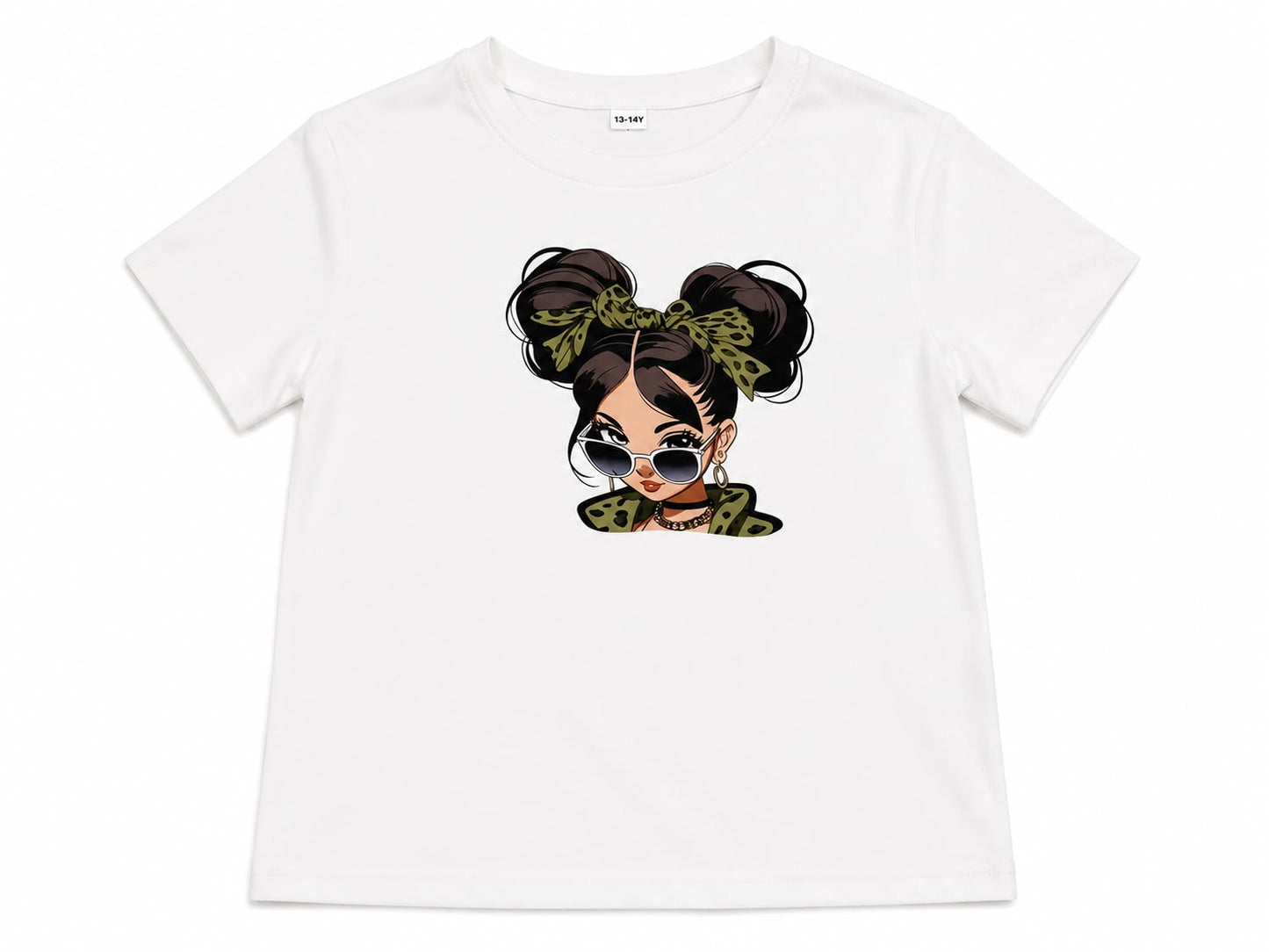 Set niña de playera estampada y falda cargo