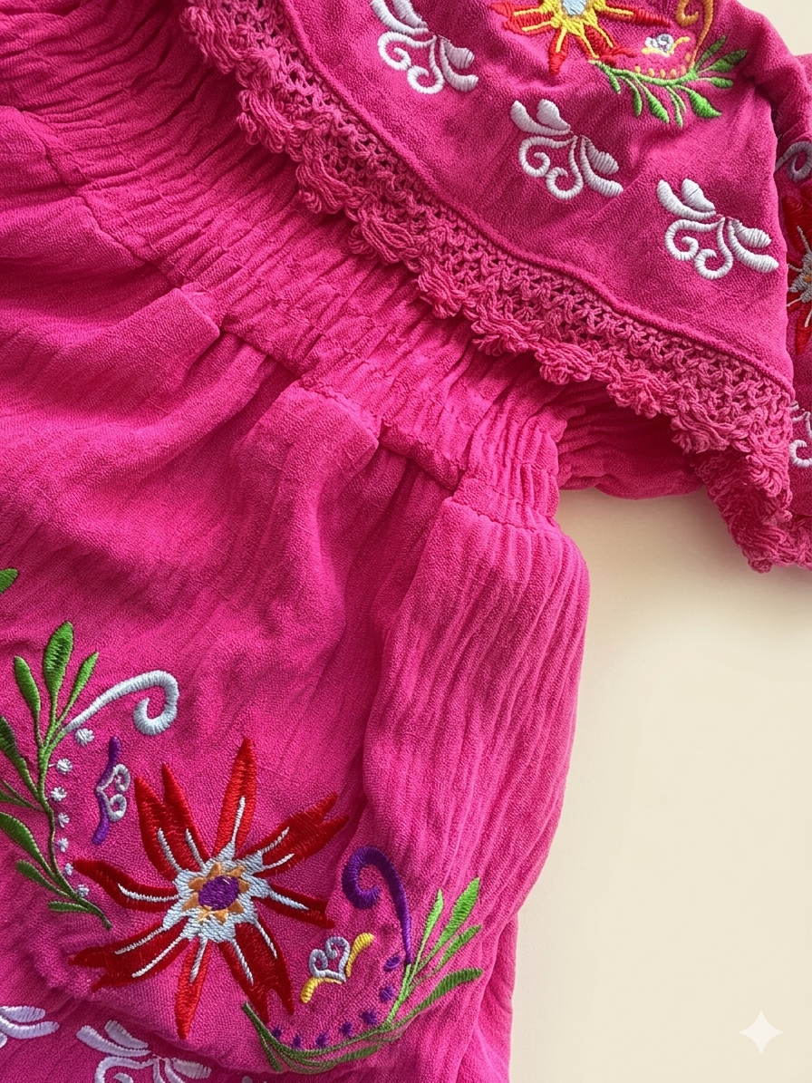 🌺 Vestido Bordado para Niña 🌺 NIÑA MESES
