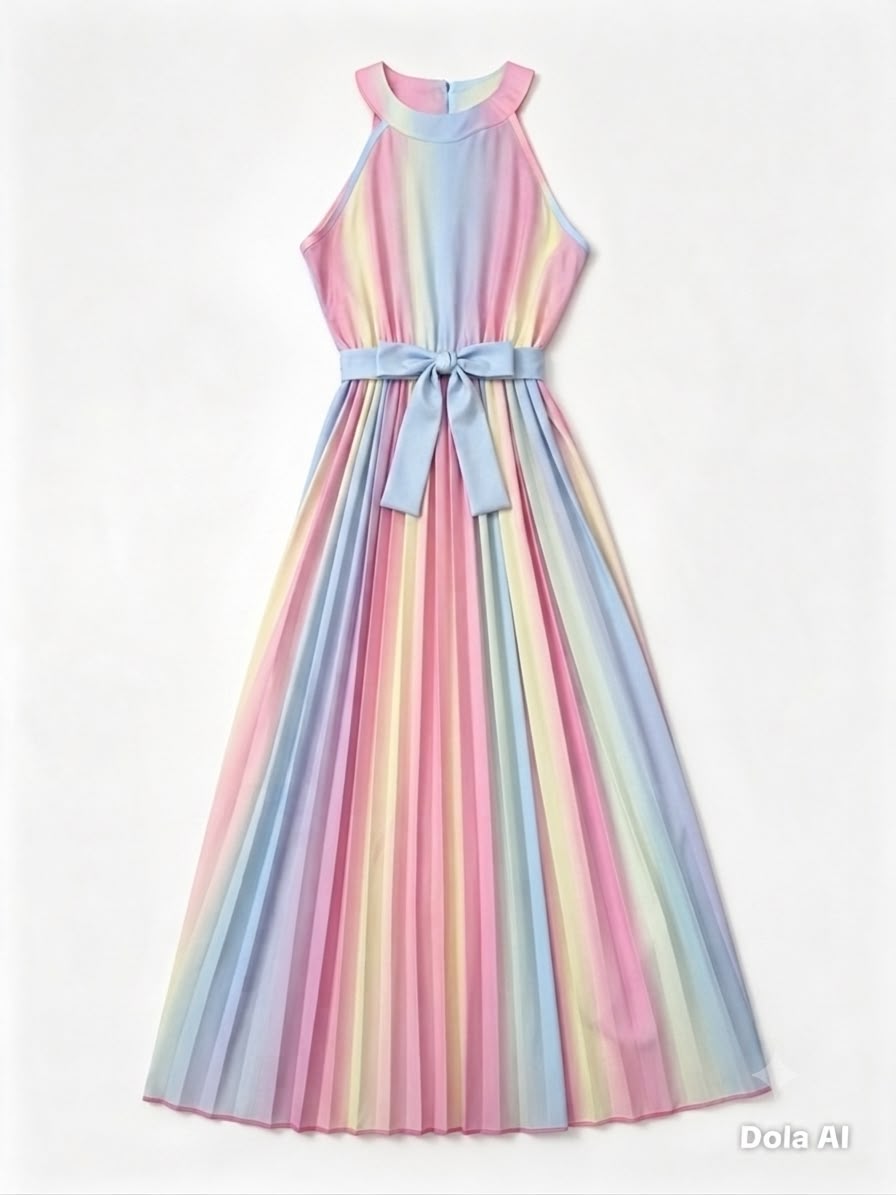 Vestido niña arcoíris 🌈 largo