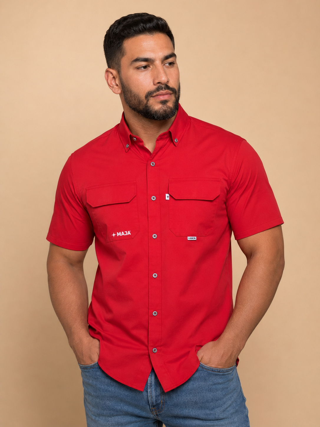 Camisa caballero grande MAJ@ roja