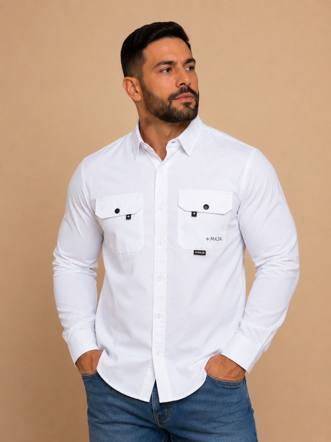 Camisa caballero grande MAJ@ blanca