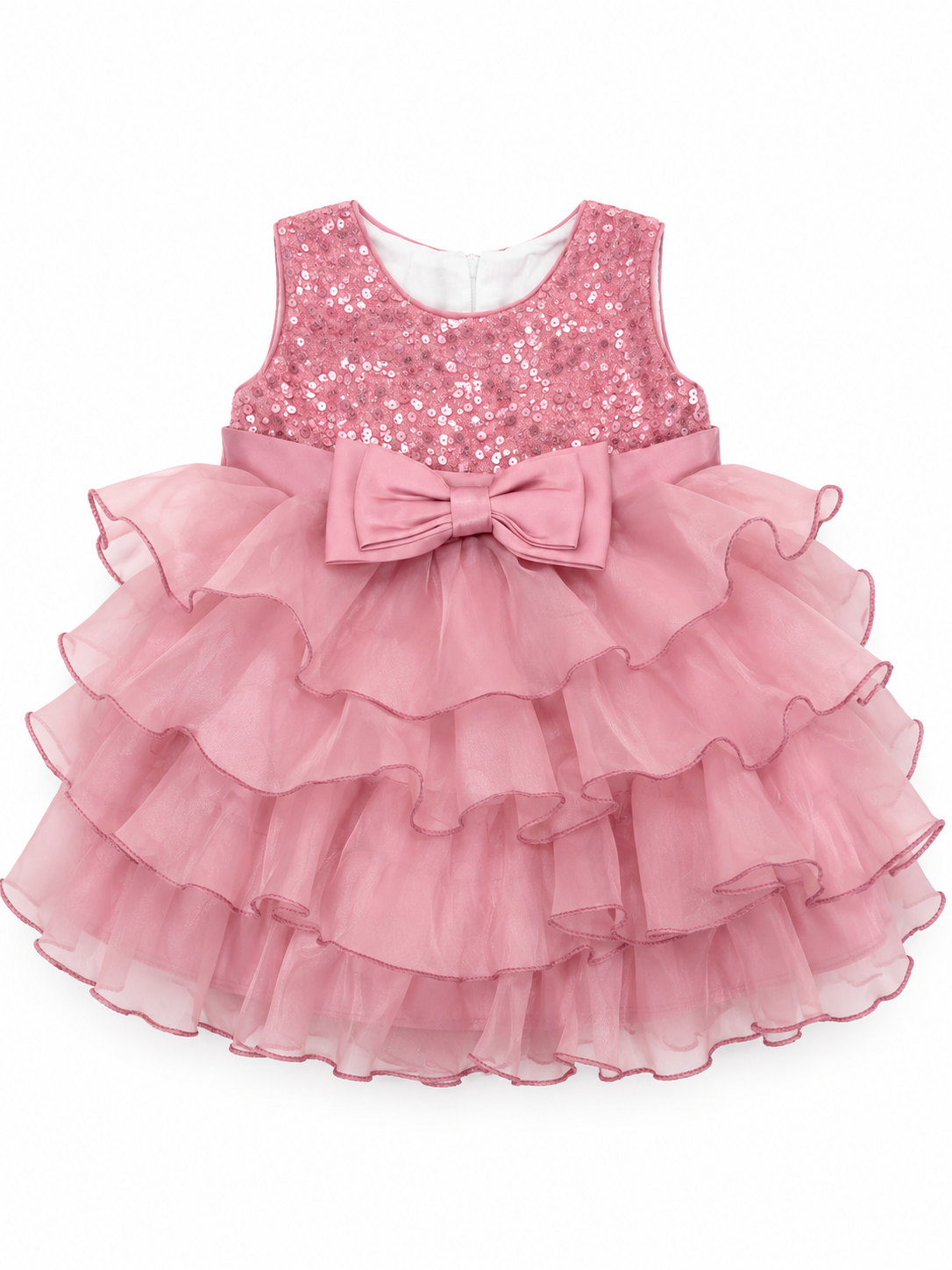 ✨ Vestido de Fiesta Rosa con Lentejuelas ✨ NIÑA MESES