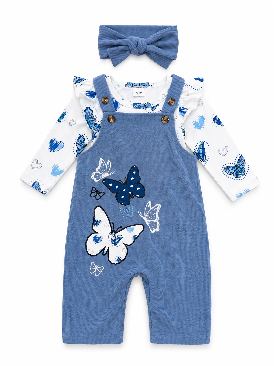 🦋 Conjunto Mariposas Azul para Bebé 🦋 NIÑA MESES
