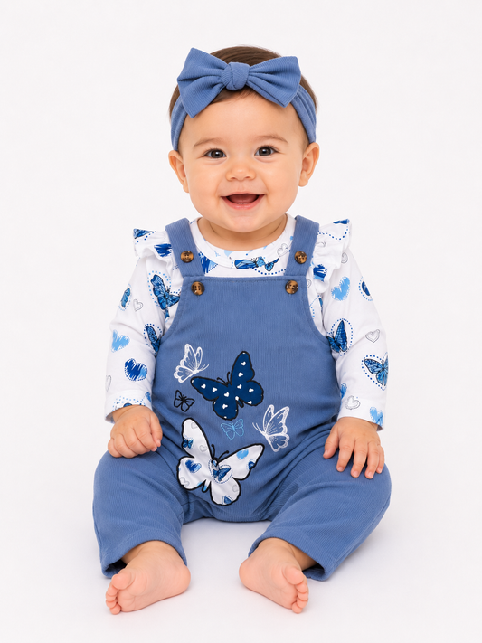 🦋 Conjunto Mariposas Azul para Bebé 🦋 NIÑA MESES