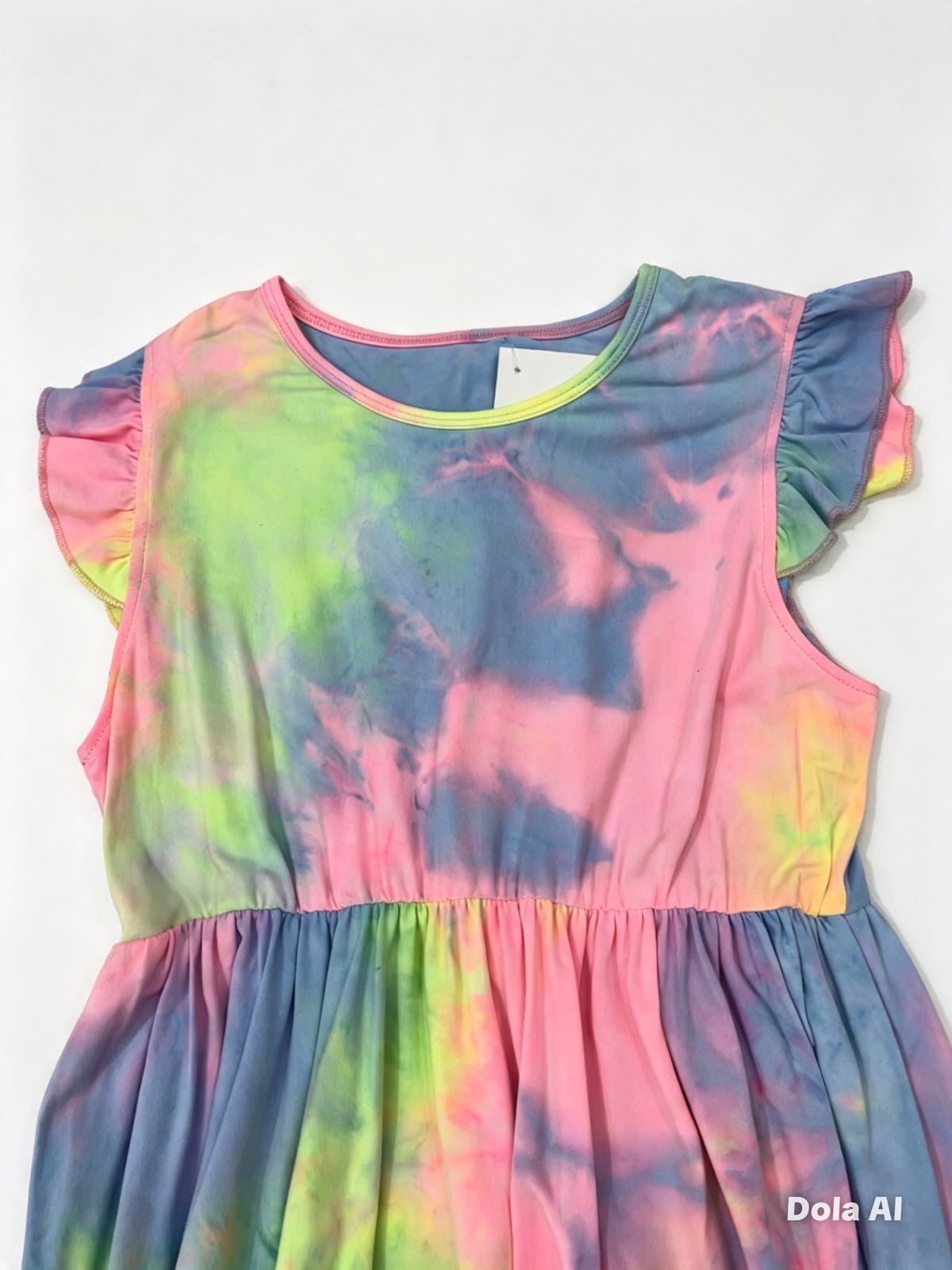Vestido niña estampado tie-dye multicolor
