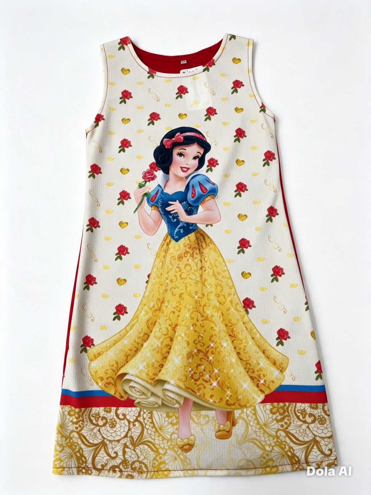 Vestido niña estampado de blanca sin mangas