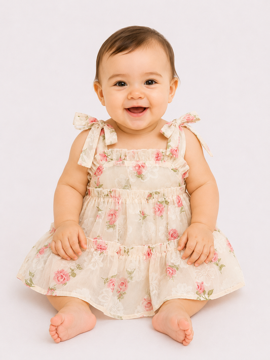 🌸 Vestido Floral Romántico para Bebé 🌸 NIÑA MESES