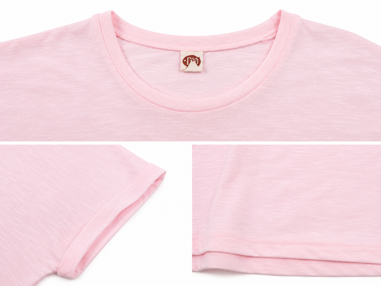 Blusa niña rosa básica de manga corta