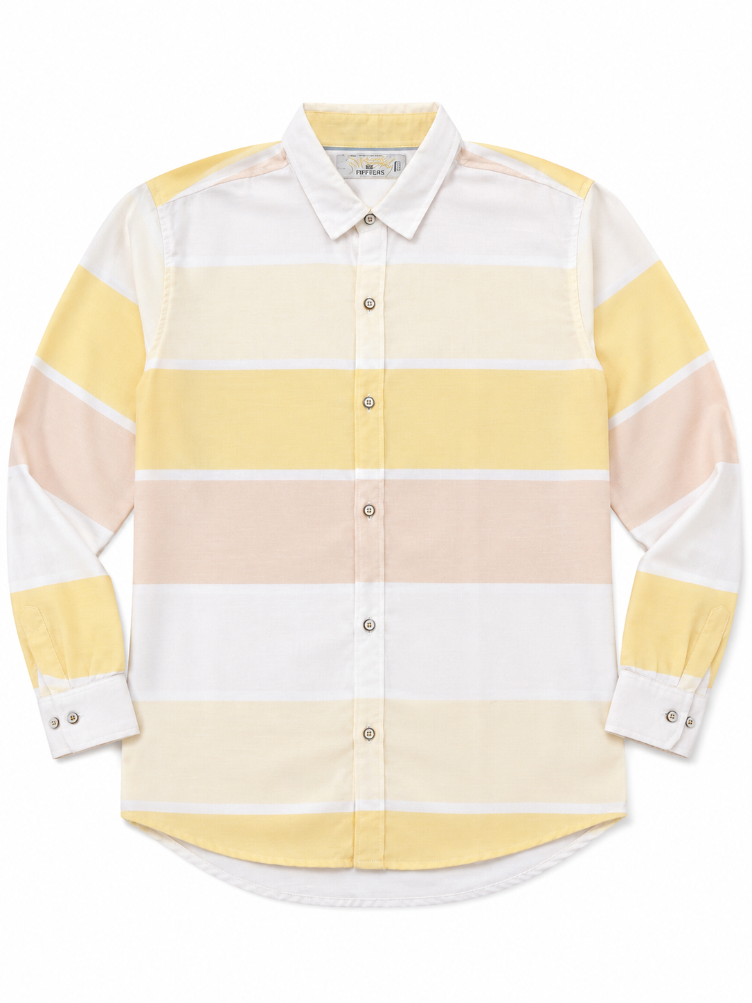 Camisa caballero grande FIFF@RS colores amarillos, piel. Y cafecito