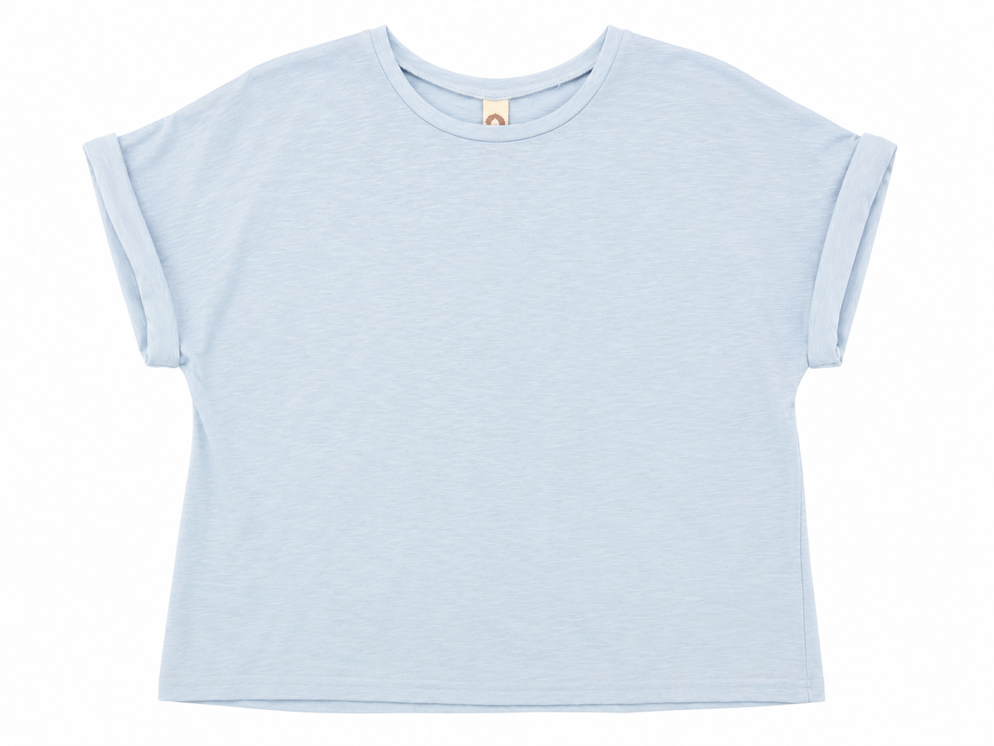 Blusa niña azul cielo básica de manga corta