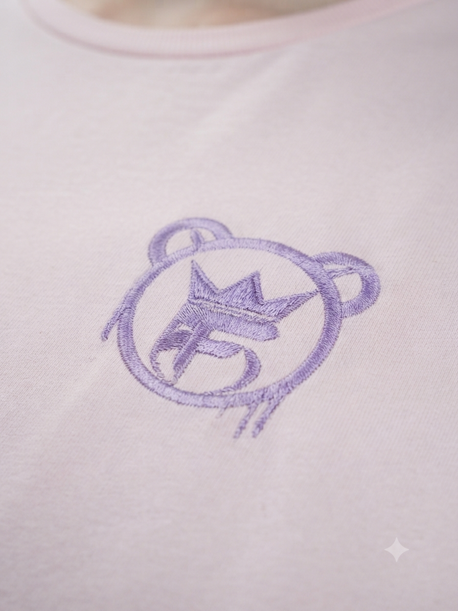 Blusa niña estampado osito lila