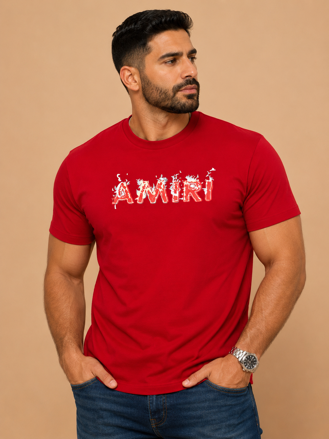 Playera caballero Extra Grande XL Amir@ Roj@