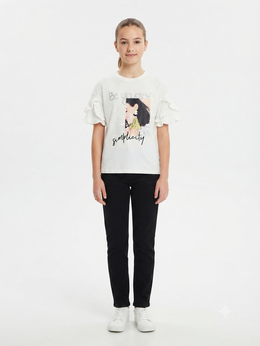 Blusa niña con manga de plan