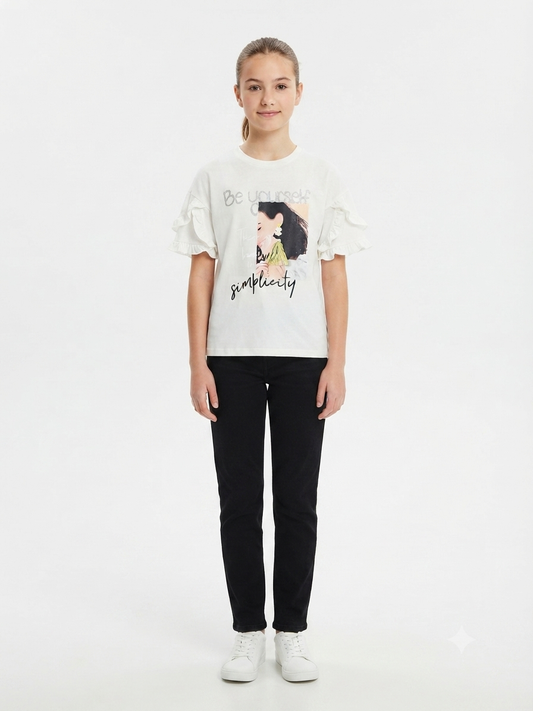 Blusa niña con manga de plan