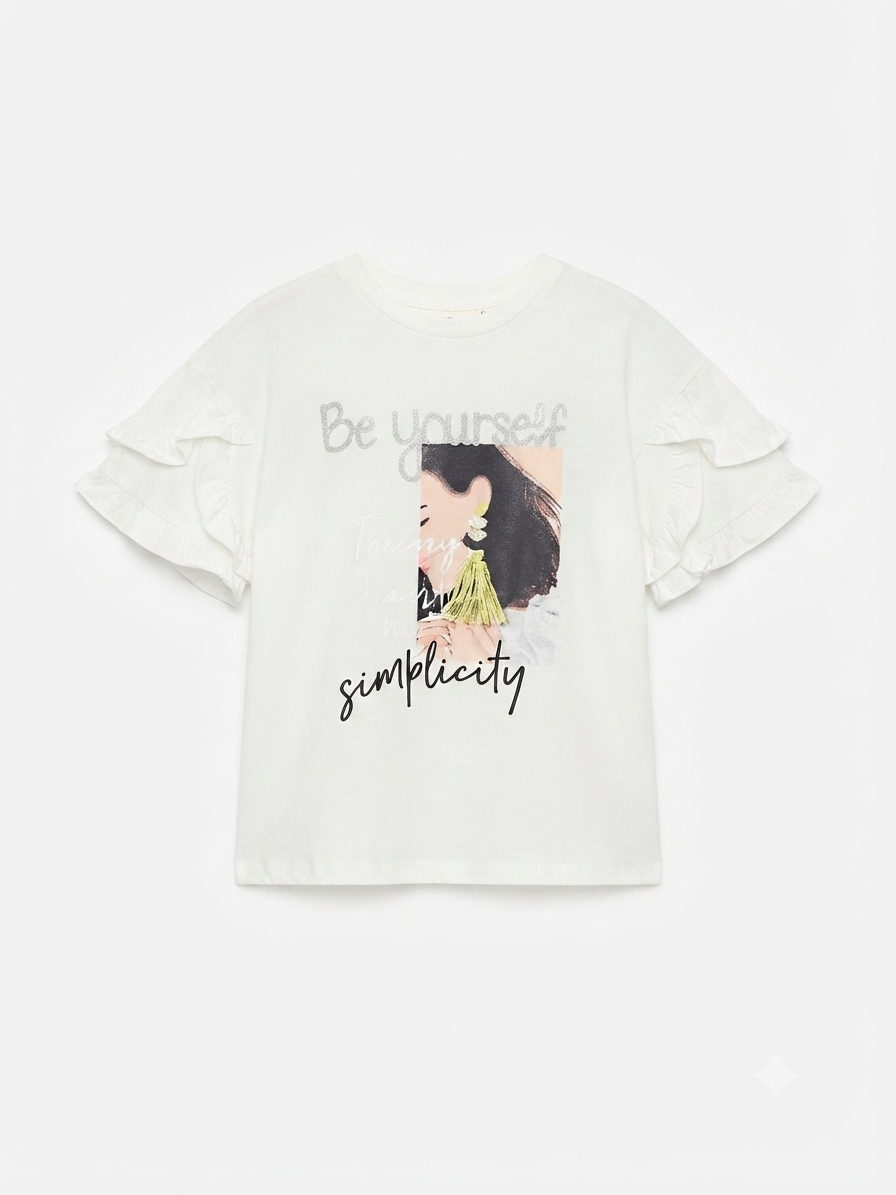 Blusa niña con manga de plan