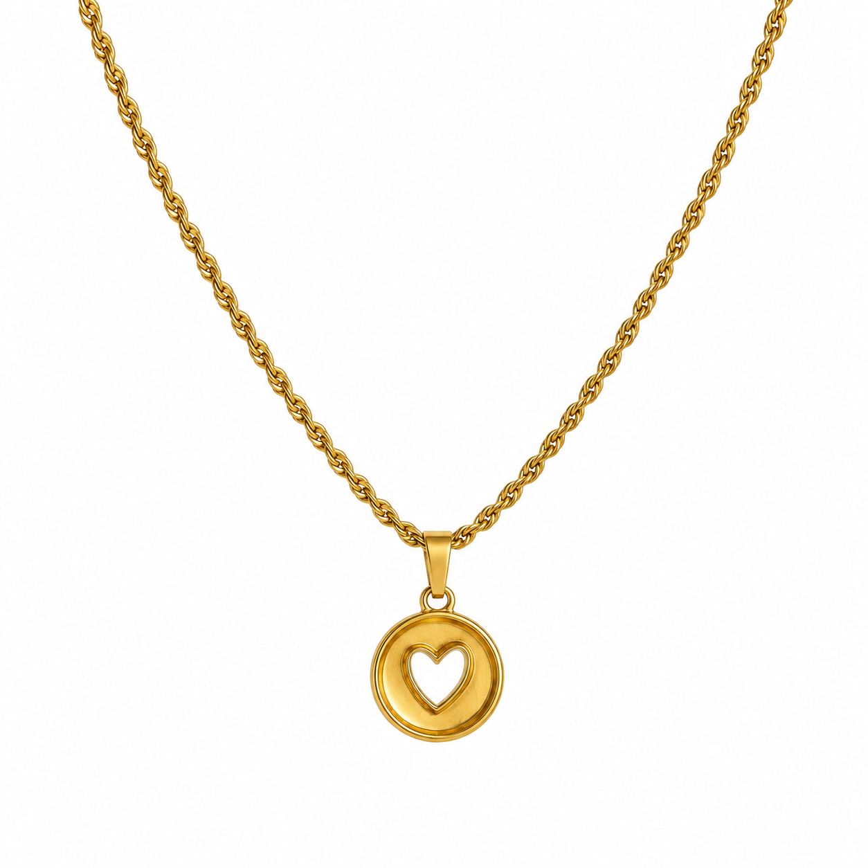 Collar accesorio Dama Corazón Dorado