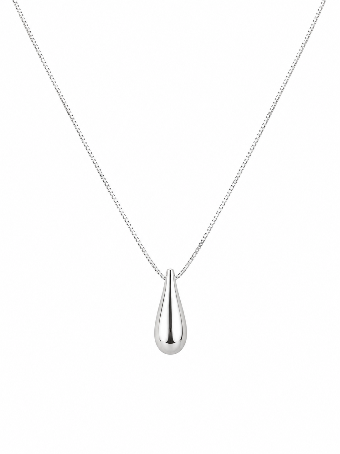 Cola accesorio Dama gota plateada