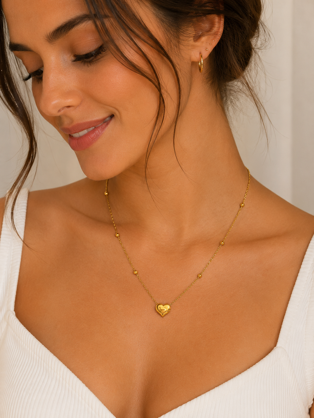 Collar accesorio Dama dorado perlas
