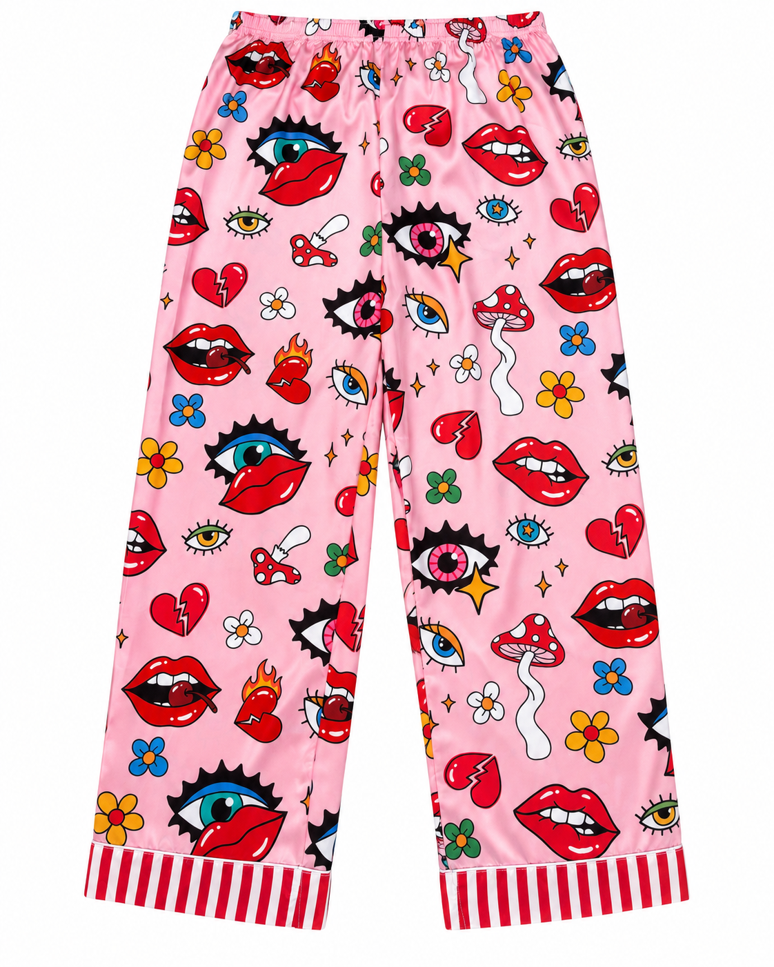 Pijama dama rosa estampada de dos piezas