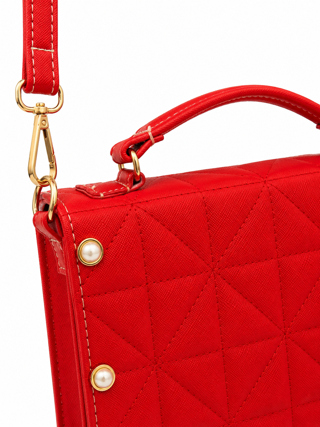 ❤️ Bolsa Dama Roja Acolchada