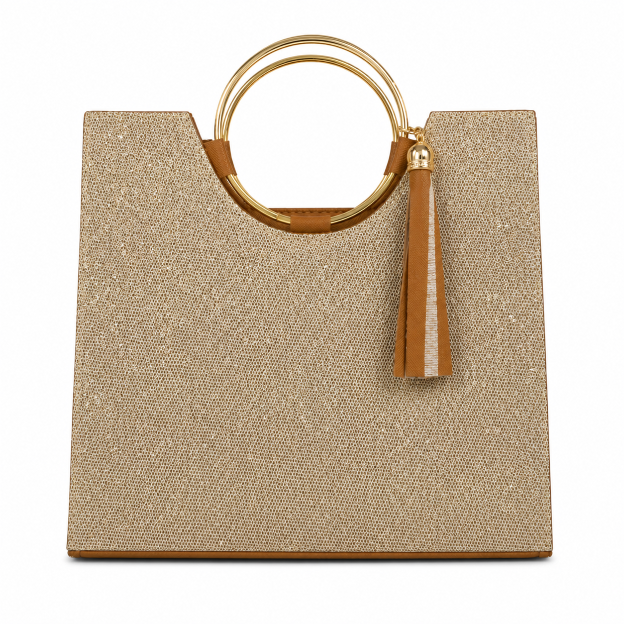 ✨ Bolsa Dama Brillante Champagne