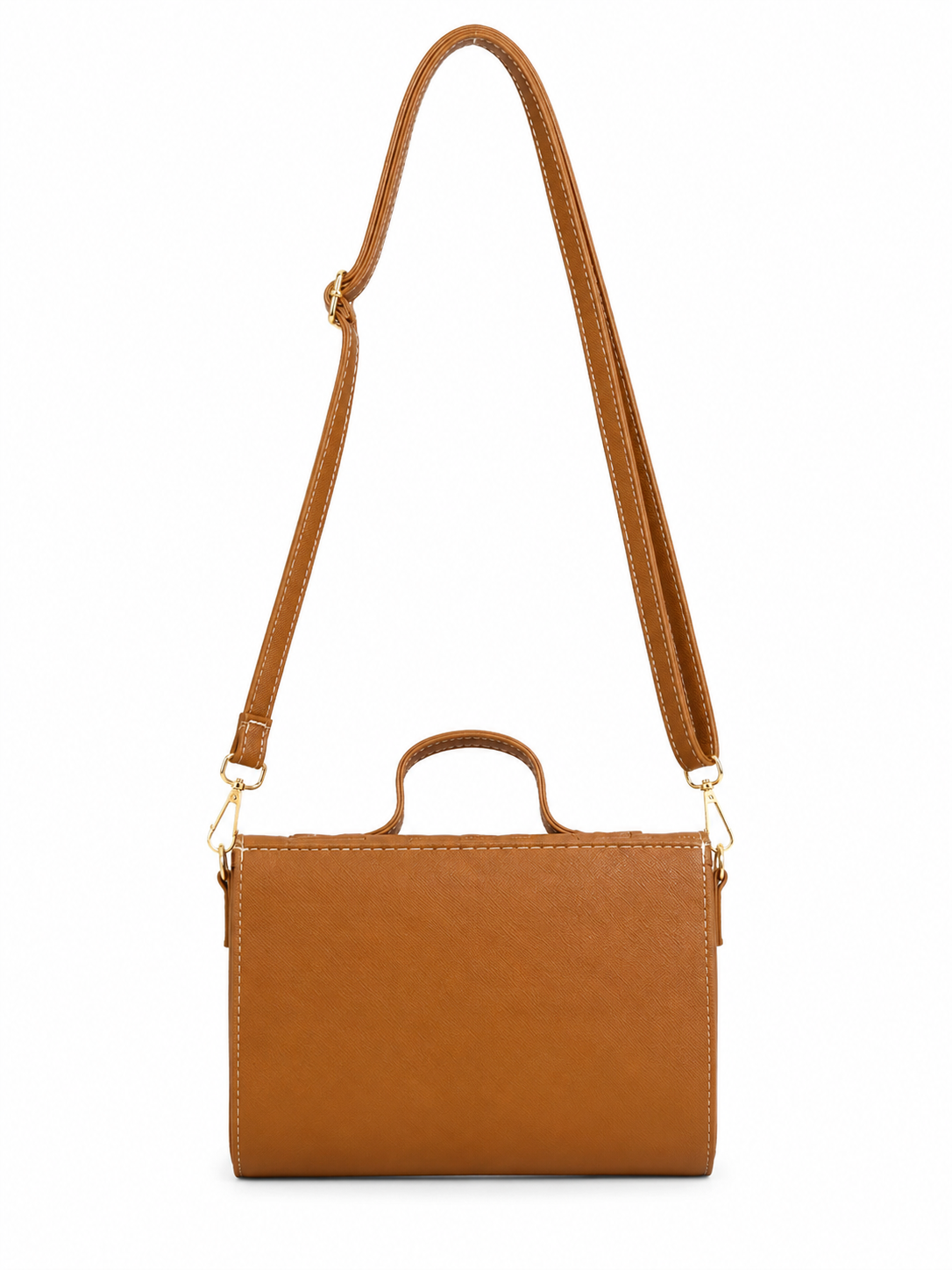 Bolsa dama color camel con diseño floral acolchado🤎🤎🤎