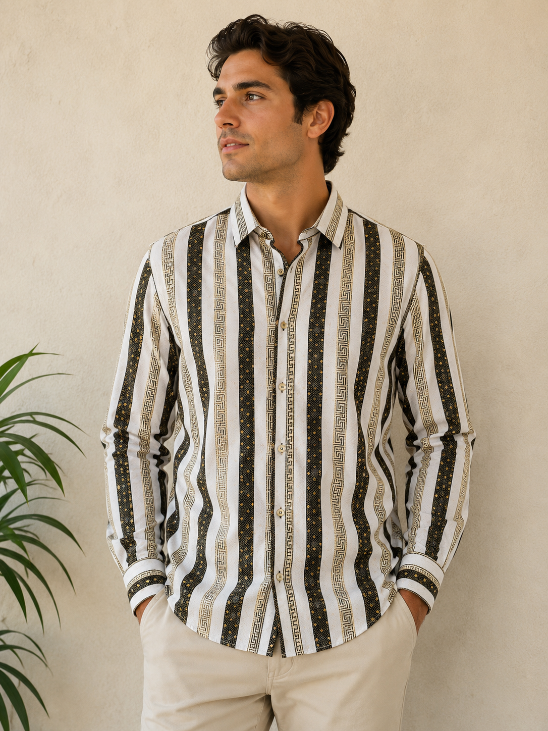 Camisa Caballero chica FIRST Y @NE Premium Rayas Elegantes