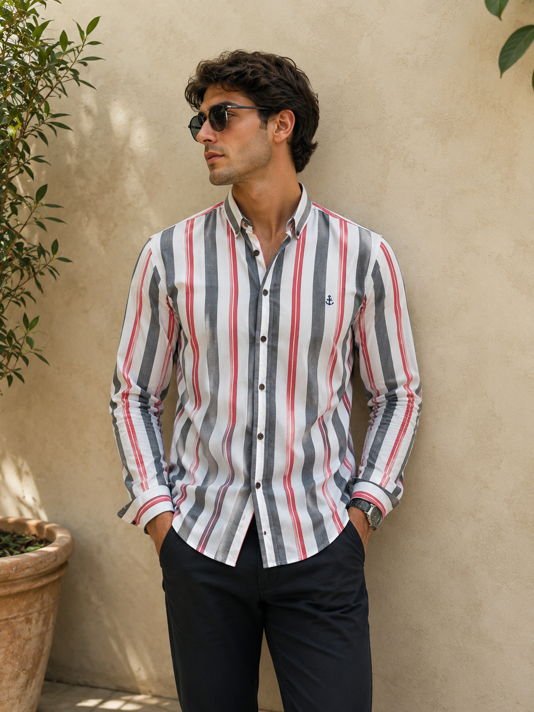Camisa Caballero chica FIRS Y @NE Rayas Elegantes